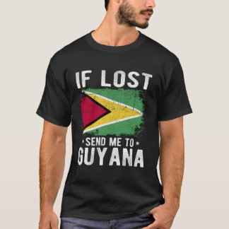 Guyana Flagga Souvenir - om Borttappaden skickar m T Shirt