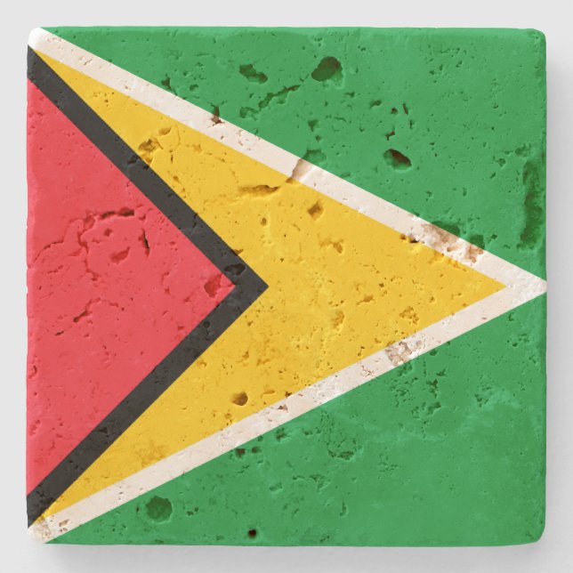 Guyana Flagga Stone Underlägg (Framsidan)