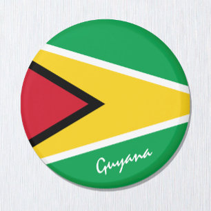 Guyana flagga & Sydamerika - Transport/sport fläkt Magnet