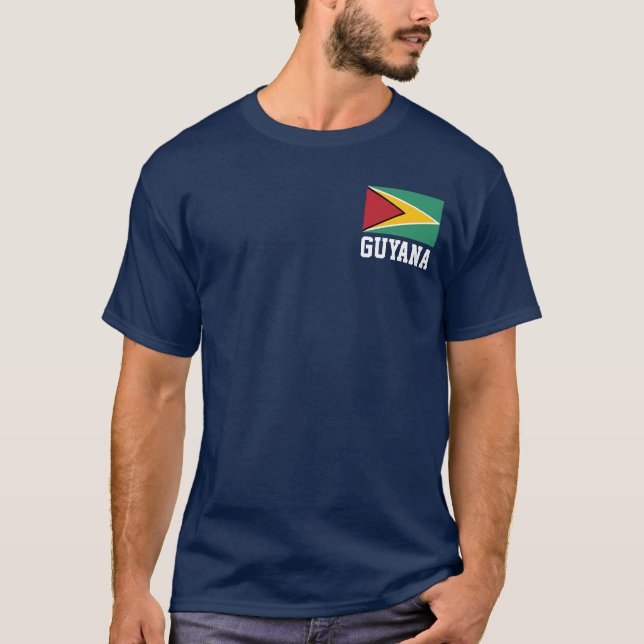 Guyana Flagga T Shirt (Framsida)