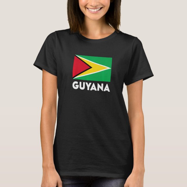 Guyana Flagga T Shirt (Framsida)