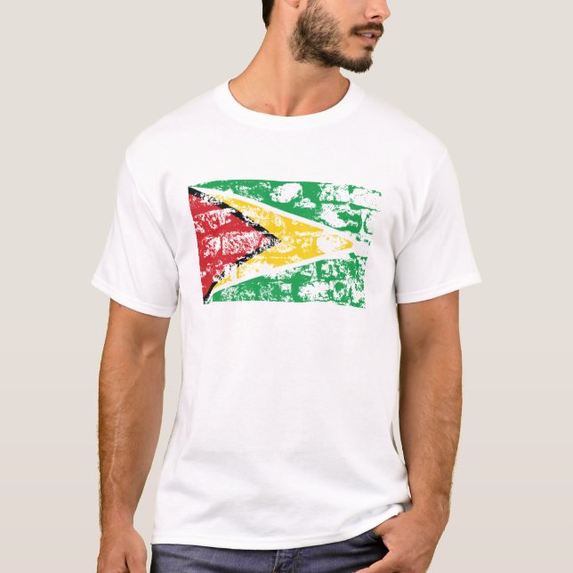 Guyana flagga t shirt (Framsida)