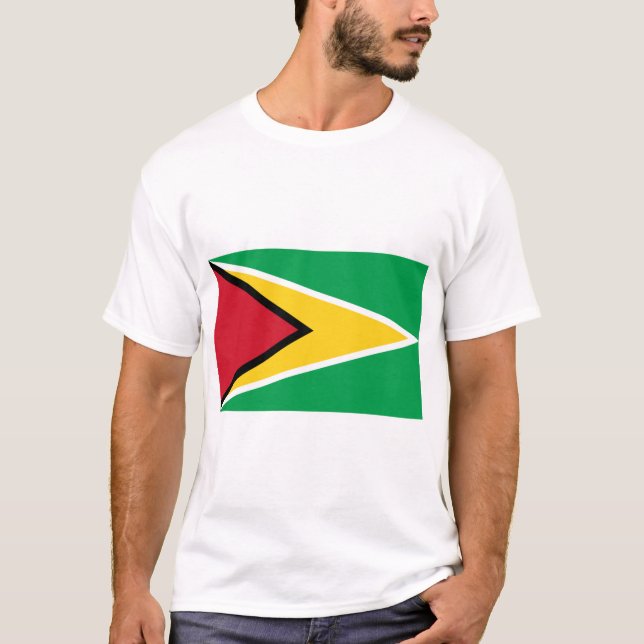 Guyana Flagga T Shirt (Framsida)