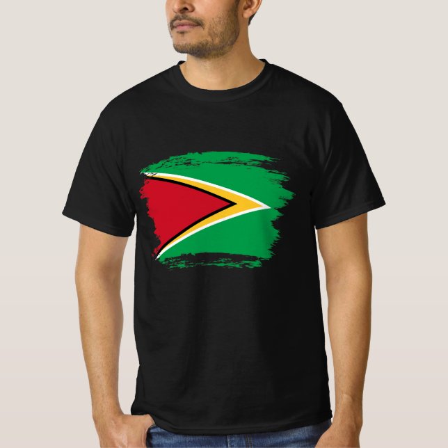 Guyana flagga t shirt (Framsida)