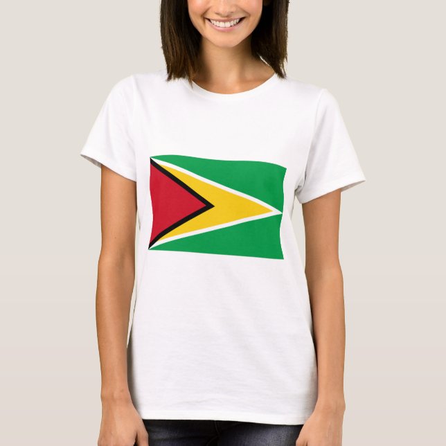 Guyana Flagga T Shirt (Framsida)
