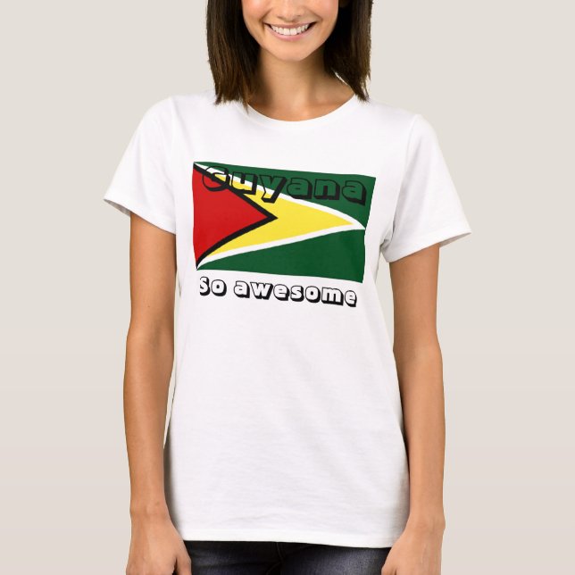 Guyana flagga t-shirts (Framsida)