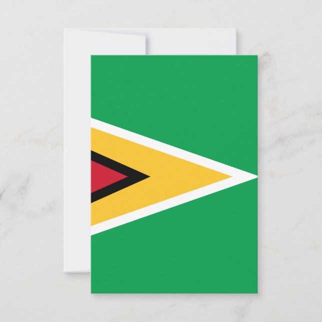 Guyana flagga tack kort (Framsida)