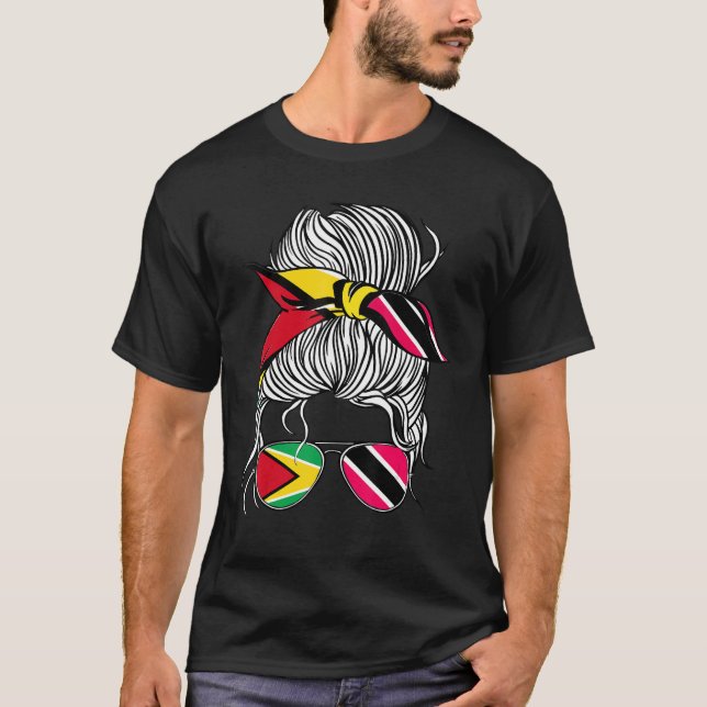Guyana Flagga Trinidad&Tobago Grown Women Girl Cou T Shirt (Framsida)