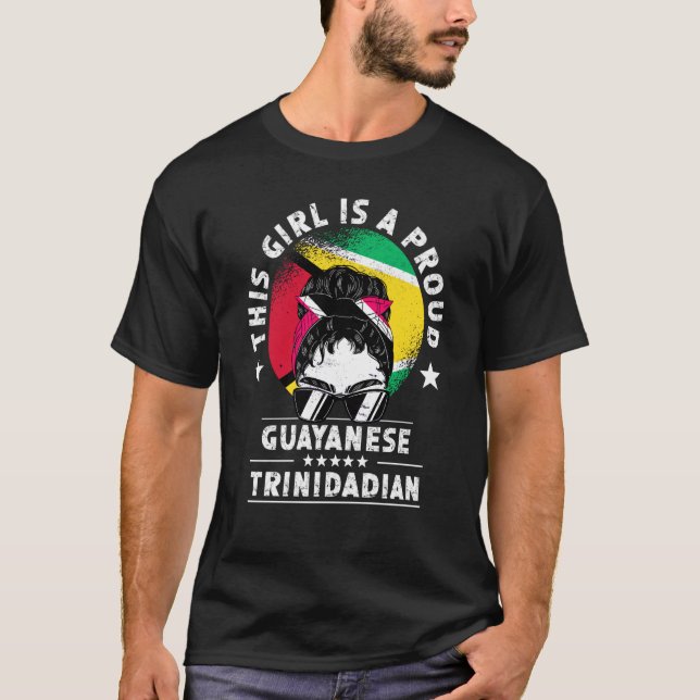 Guyana Flagga Trinidad&Tobago Grown Women Girl Pri T Shirt (Framsida)