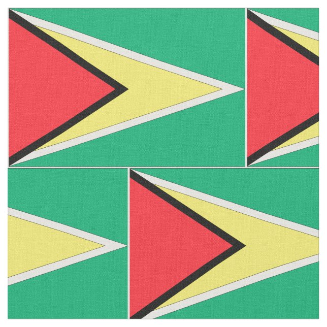 Guyana flagga tyg (Närbild)