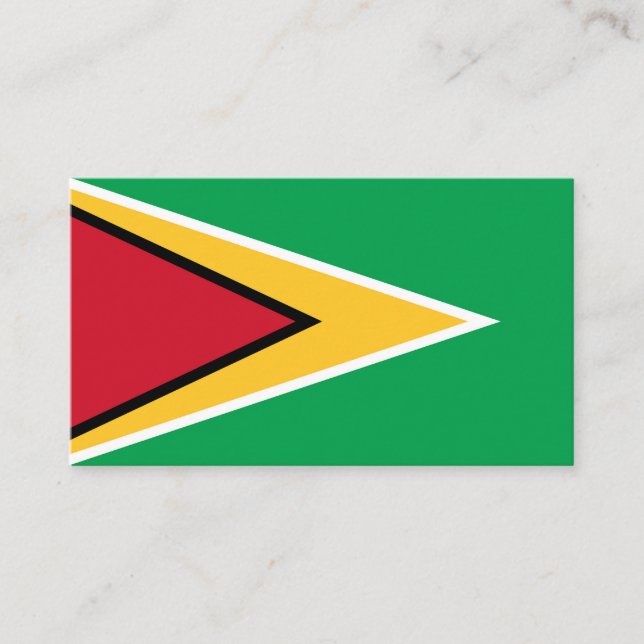 Guyana flagga visitkort (Framsida)