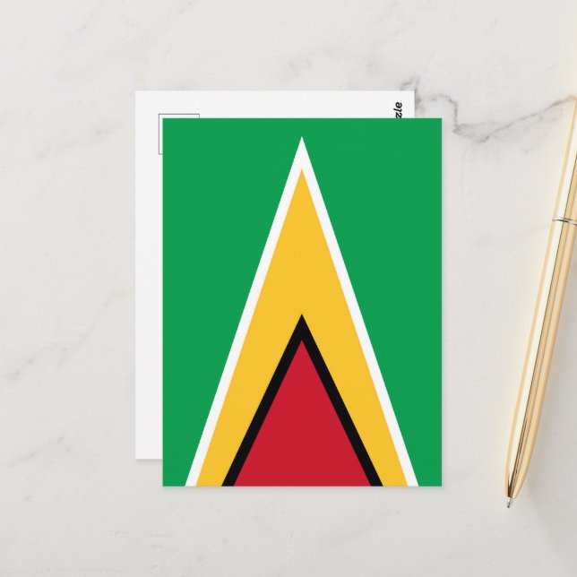 Guyana flagga vykort (Fram/Back In Situ)