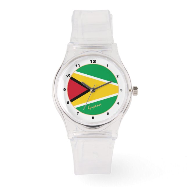 Guyana Flagga watch, Guyana mode /design watch Armbandsur (Framsida)