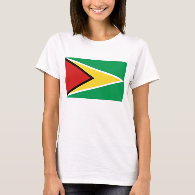 Guyana Flagga x Karta T-Shirt (Framsida)
