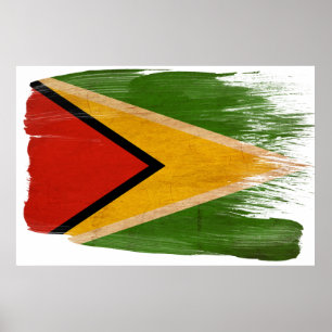 Guyana flaggaaffischer poster