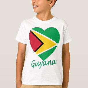 Guyana flaggahjärta tröja