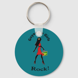 Guyana flicka Keychain Nyckelring