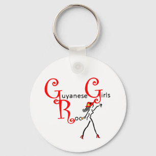 Guyana flicka Keychain Nyckelring