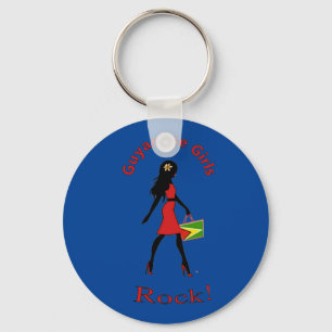 Guyana flicka Keychain Nyckelring