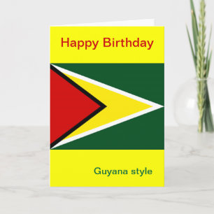 Guyana-födelsedagen Kort