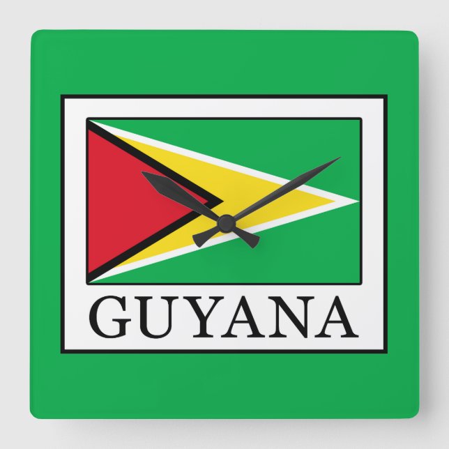 Guyana Fyrkantig Klocka (Framsida)