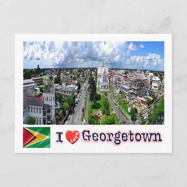 Guyana -  Georgetown - I Love - Vykort (Framsida)