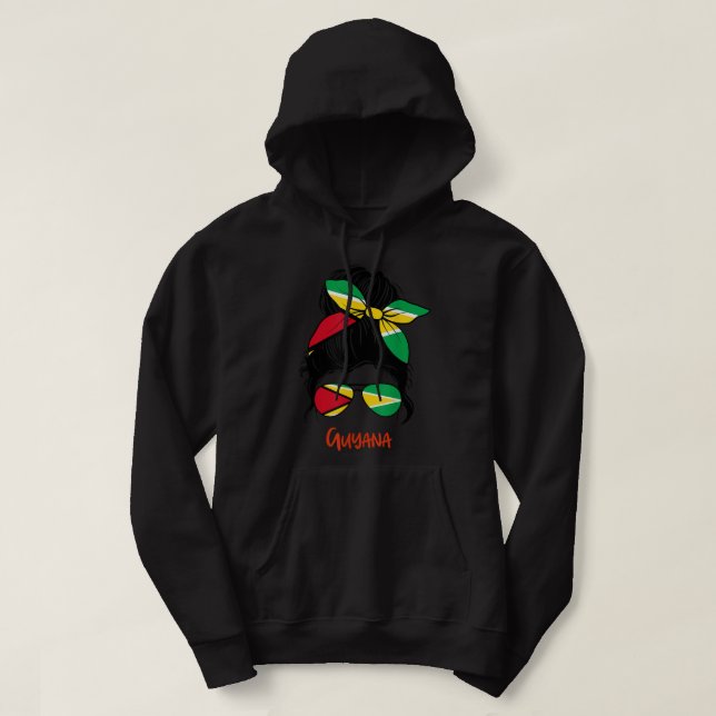 Guyana Girl Guyanese Hoodie (Design framsida)