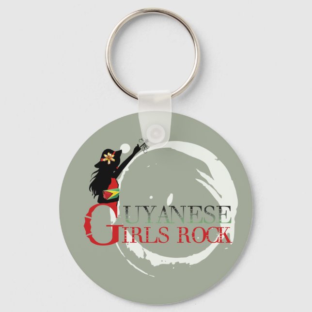 Guyana Girl Keychain Nyckelring (Framsida)