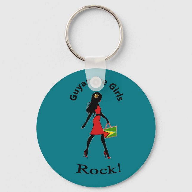 Guyana Girl Keychain Nyckelring (Framsida)