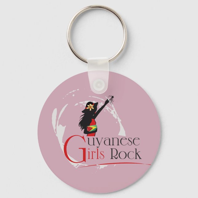 Guyana Girl Keychain Nyckelring (Framsida)