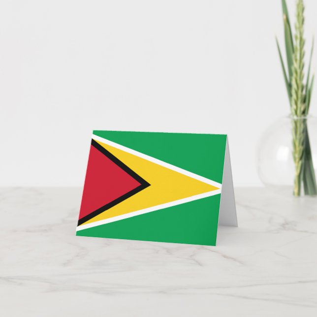 Guyana (Guyana)-Flagga Kort (Framsida)