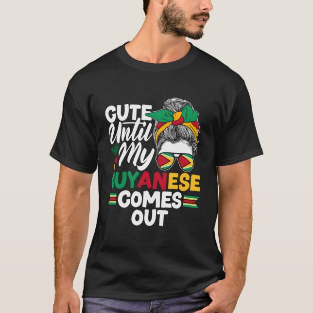 Guyana Guyana Guyana Flagga Cute till mitt Guyanes T Shirt (Framsida)