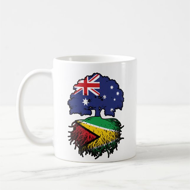 Guyana Guyanese Australian Australia Träd Roots Kaffemugg (Vänster)