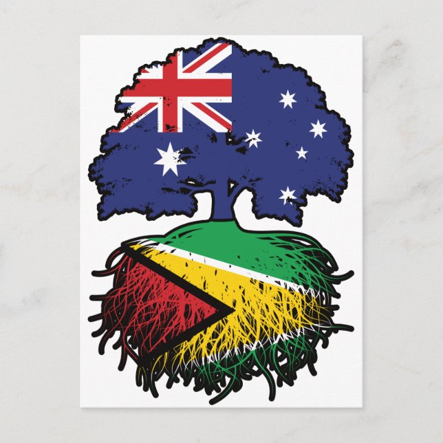 Guyana Guyanese Australian Australia Träd Roots Vykort (Framsida)