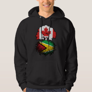 Guyana Guyanese Canada Träd Roots Flagga Hoodie
