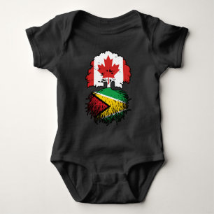 Guyana Guyanese Canada Träd Roots Flagga T Shirt