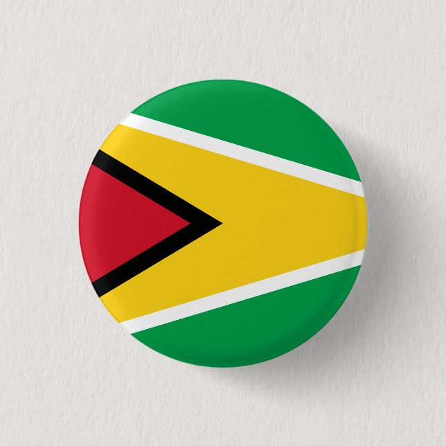 Guyana (Guyanese) Flagga Knapp (Framsida)