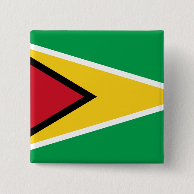 Guyana (Guyanese) Flagga Knapp (Framsida)