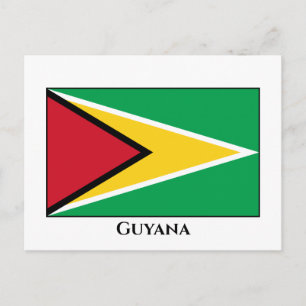 Guyana (Guyanese) Flagga Vykort