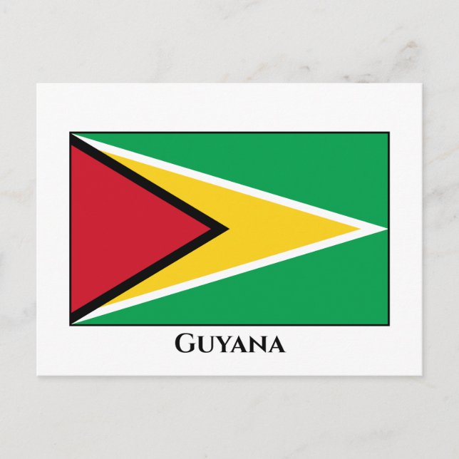Guyana (Guyanese) Flagga Vykort (Framsida)