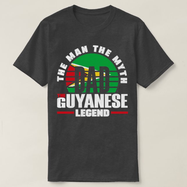 Guyana Guyanese Guyana Flagga Far T Shirt (Design framsida)