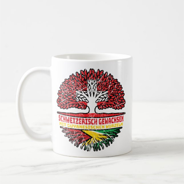 Guyana Guyanisch Schweizer Schweiz Baum Wurzel Kaffemugg (Vänster)