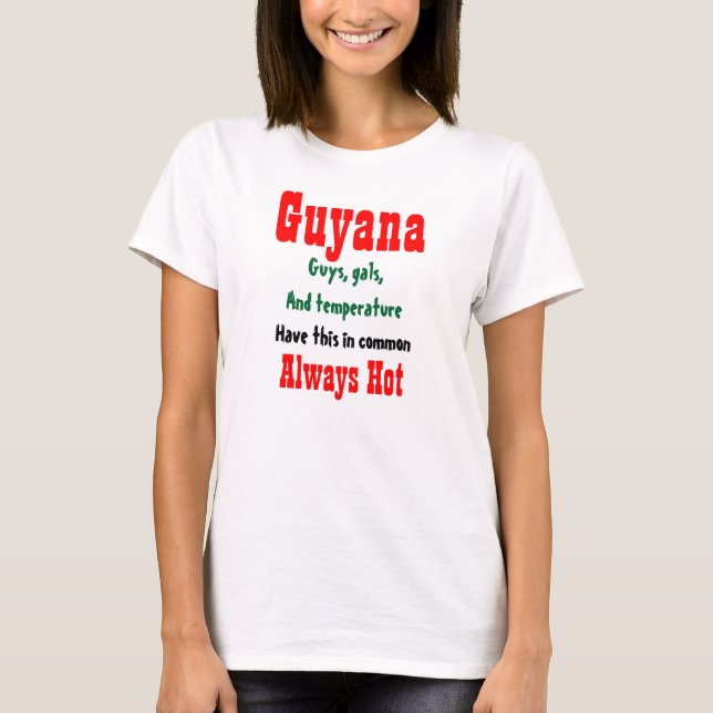 Guyana hett-flickor och T-shirts (Framsida)