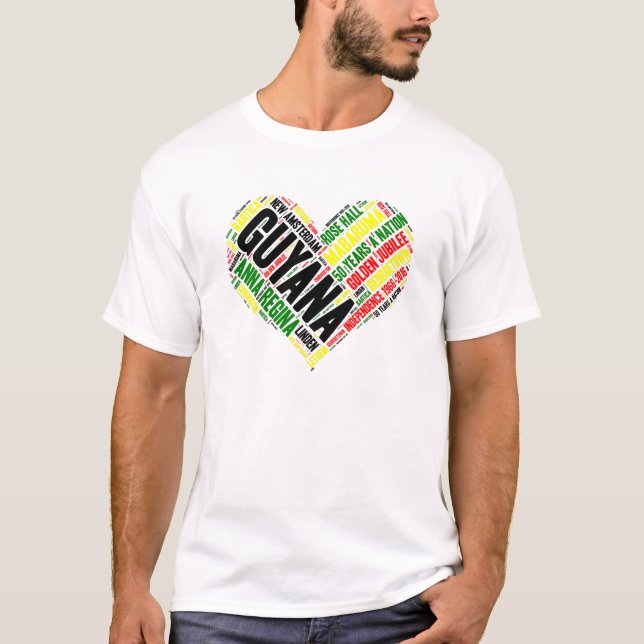 Guyana Independence Firande T Shirt (Framsida)