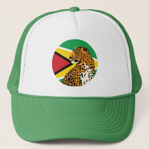 Guyana Jaguar Guyanese National Animal Flagga Keps