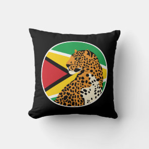 Guyana Jaguar Guyanese National Animal Flagga Kudde