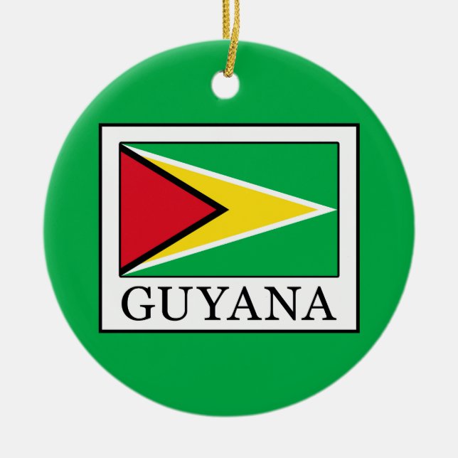 Guyana Julgransprydnad Keramik (Framsidan)