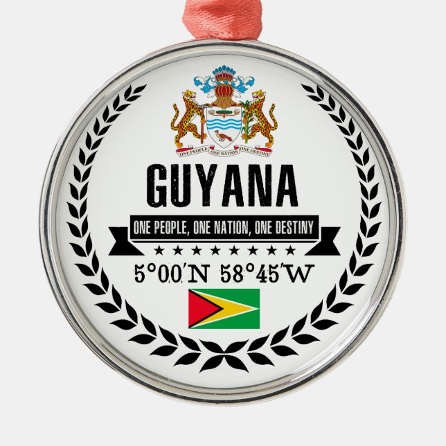 Guyana Julgransprydnad Metall (Framsidan)