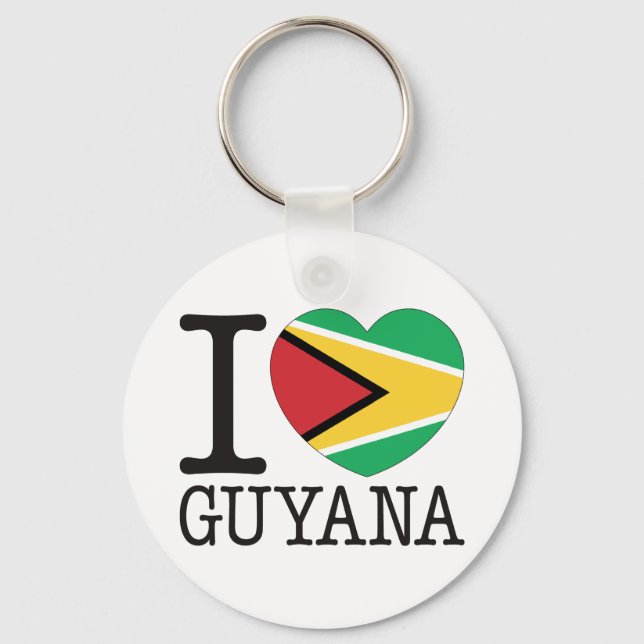 Guyana Kärlek v2 Nyckelring (Framsida)