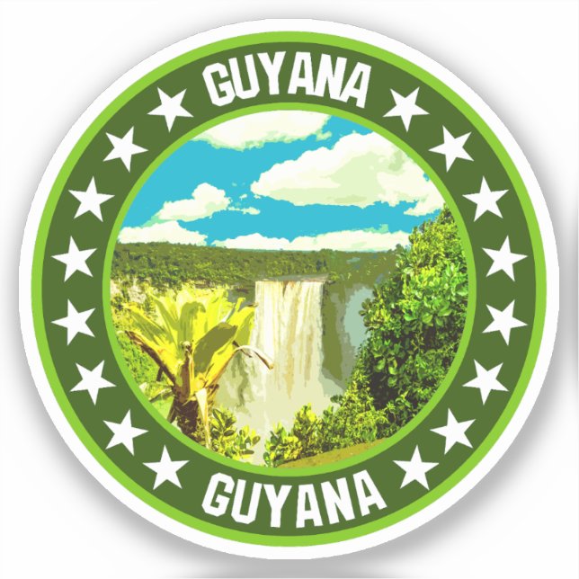 Guyana Klistermärken (Framsida)